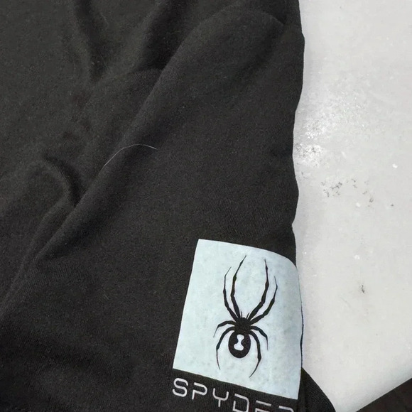 Spyder Men’s Athletic Performance Tee Shirt Fitted Black Size M - Picture 6 of 10
